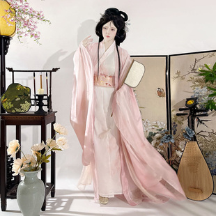 汉庭纺原创汉服成人女中国风大袖衫清冷感古风仙气飘逸春秋日常