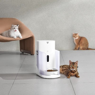 [可视语音]CAiTLINK猫脸识别喂食器定时定量智能宠物猫粮远程控制