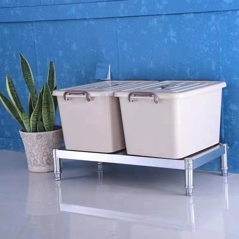 厨房不锈钢单e层置物架一层落地家用微波炉烤箱灶台上架子锅架白