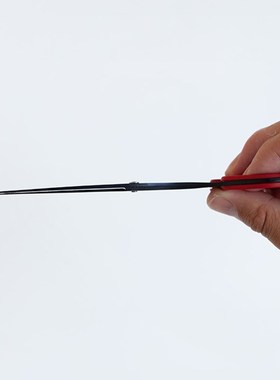 ALLEX林刃物日本进口氟涂层A纤薄剪刀手帐手工剪细长防粘美工刀