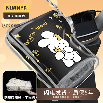 【可拆卸防雨罩】电动车加厚手套