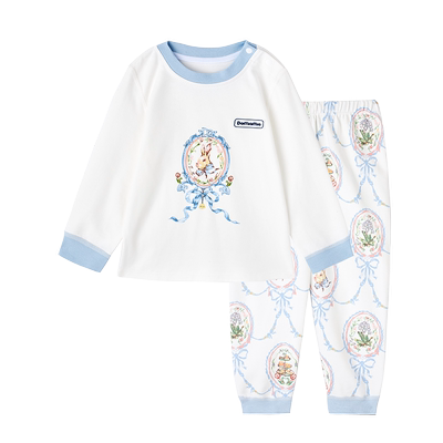 Domiamia儿童睡衣女童春夏薄款透气打底衫衣服男宝宝女孩家居服