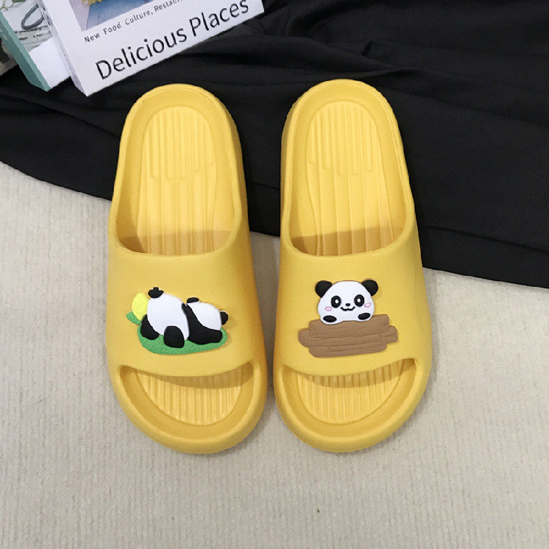 巧贝淘可爱熊猫亲子夏踩屎感拖鞋