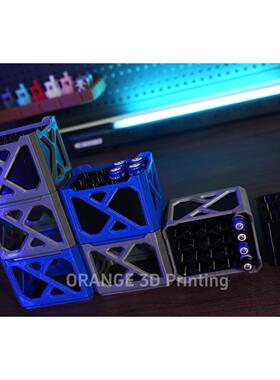 创意3D打印机甲前卫风5号AA7号AAA电池收纳盒桌面实用手办模型