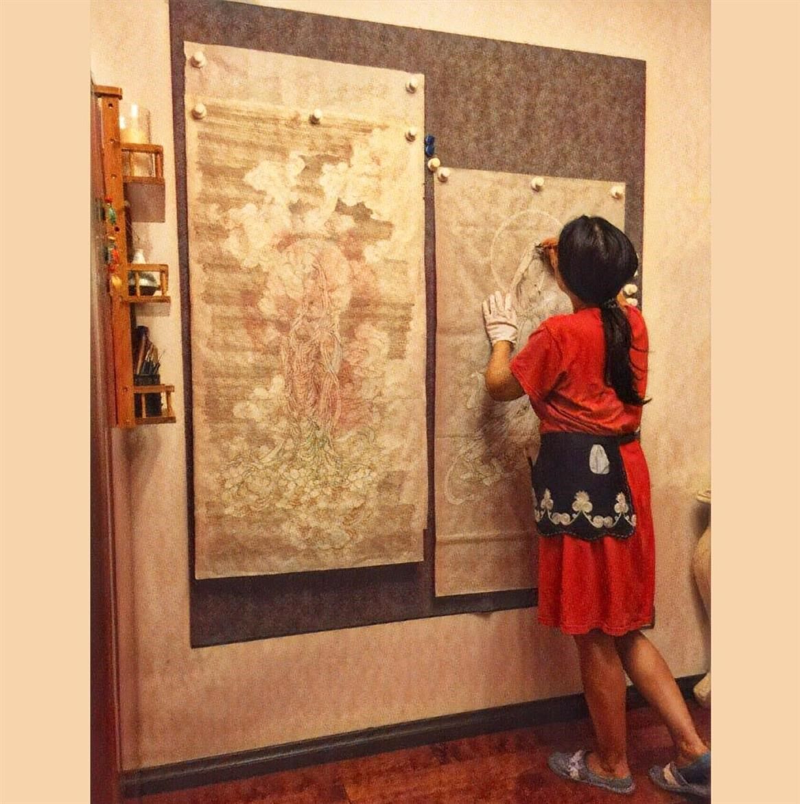 毛毡墙贴磁铁磁性书画墙贴磁性毛毡铁质书法展示毛毯磁性画毡国画