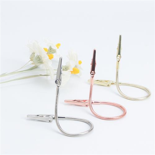 DIY简约桌面留言夹立式装饰便签夹照片夹子金属卡片夹可爱双头夹