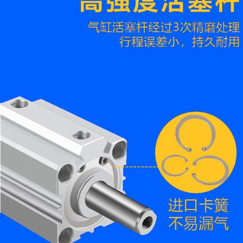SDA薄型气缸小型气动超薄SDA20/32/40/50/63/80亚德客型不带磁