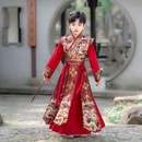 加绒 武侠帅气古风国学演出服冬季 男童汉服2025新款 儿童中国风唐装