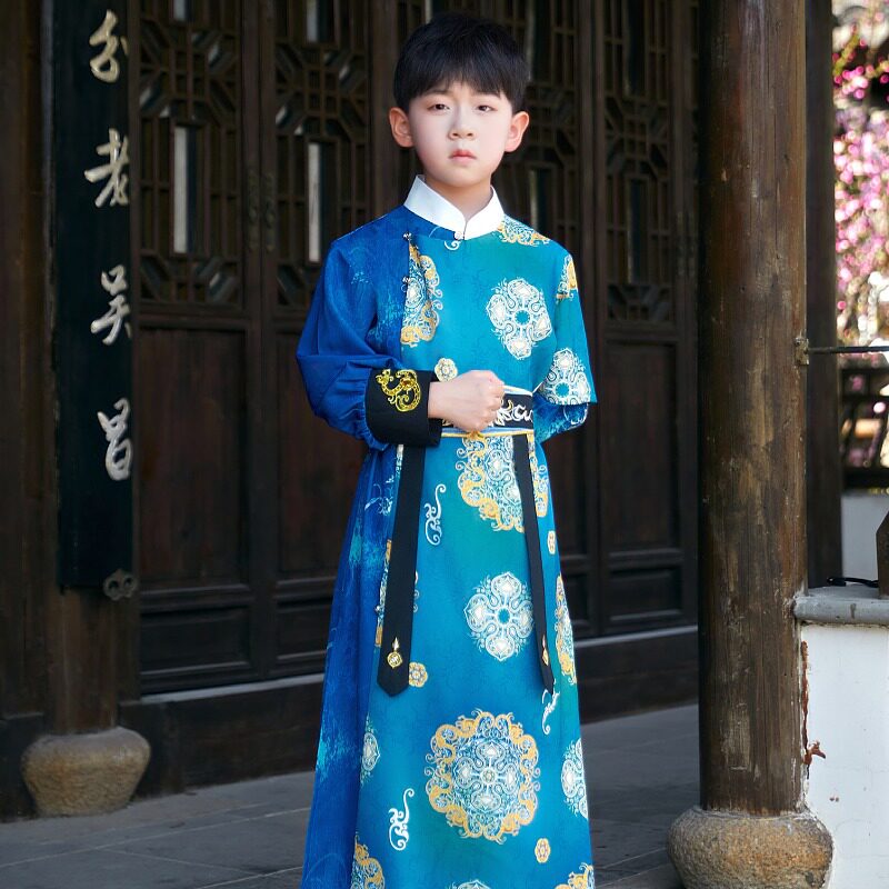 汉服男童2026新款夏季儿童小少爷新中式帅气国风轿夫服唐装国学服