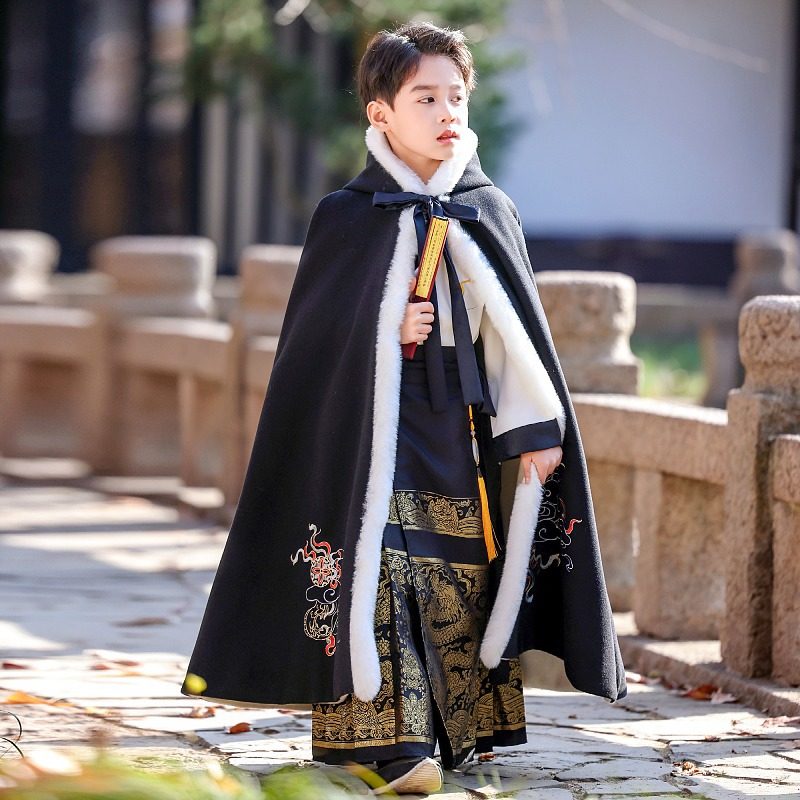 汉服男童冬款披风演出古装冬季加厚明制小男孩侠客公子服古装斗篷,童装/婴儿装/亲子装,唐装,淘宝优惠券,粉丝福利购,淘宝优惠卷