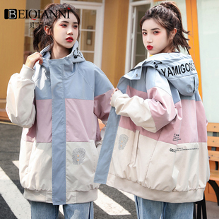 2024新款春秋装初高中学生运动外套女休闲bf风时尚韩版棒球服上衣