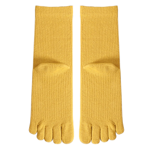 三分田五指袜分趾条纹女袜棉袜吸汗中筒舒适款脚趾袜5指头日系百