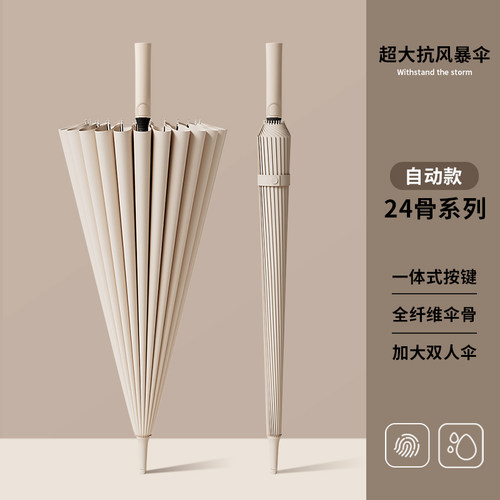 长柄雨伞暴雨专用加大抗风自动