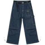 Осенние ретро джинсы, штаны в стиле хип-хоп, большой размер, на шнурках, свободный прямой крой