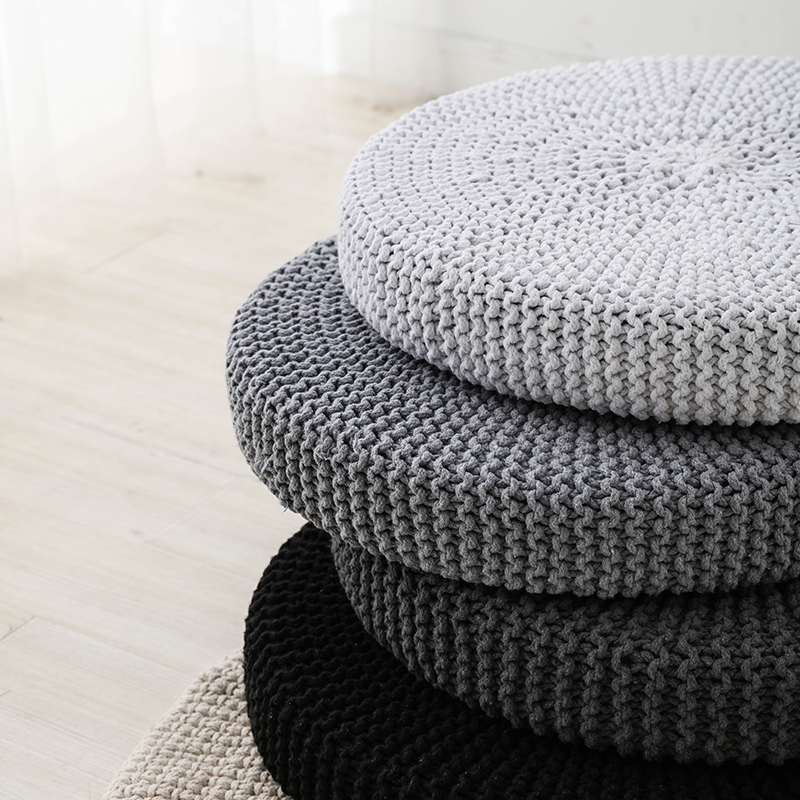 全棉手工编织蒲团禅意打坐垫针织靠垫榻榻米垫子瑜伽盘腿垫飘窗垫