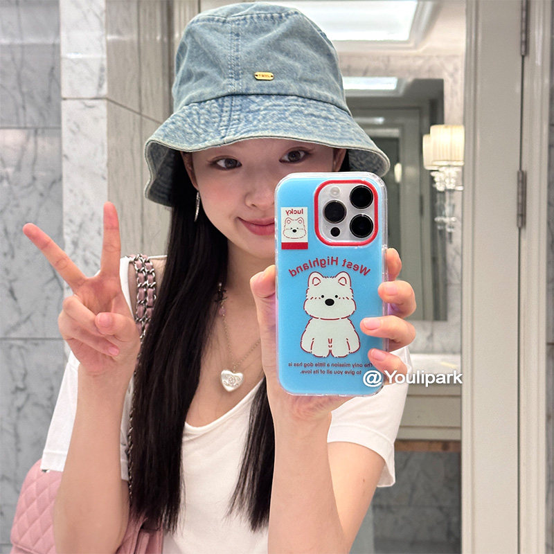 由里公园ins可爱白色西高地小狗狗挂链适用17苹果17ProMax防摔手机壳iPhone15华为mate60pro/16Pro软14Promax,3C数码配件,手机保护套/壳,淘宝优惠券,粉丝福利购,淘宝优惠卷