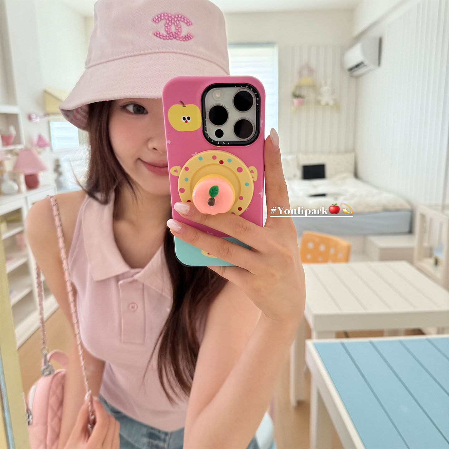 撞色立体苹果磁吸支架苹果手机壳