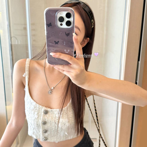 梦幻高级极光晕染蝴蝶苹果手机壳