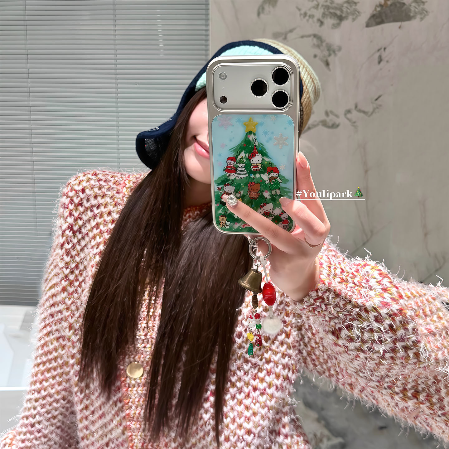 氛围圣诞树星星人猫咪苹果手机壳