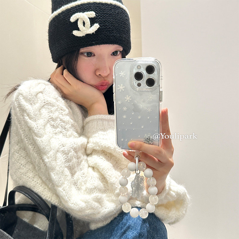 由里公园ins秋冬氛围感闪粉立体雪花挂绳适用16pro苹果16ProMax手机壳iPhone16全包14新款14Promax保护套15女,3C数码配件,手机保护套/壳,淘宝优惠券,粉丝福利购,淘宝优惠卷