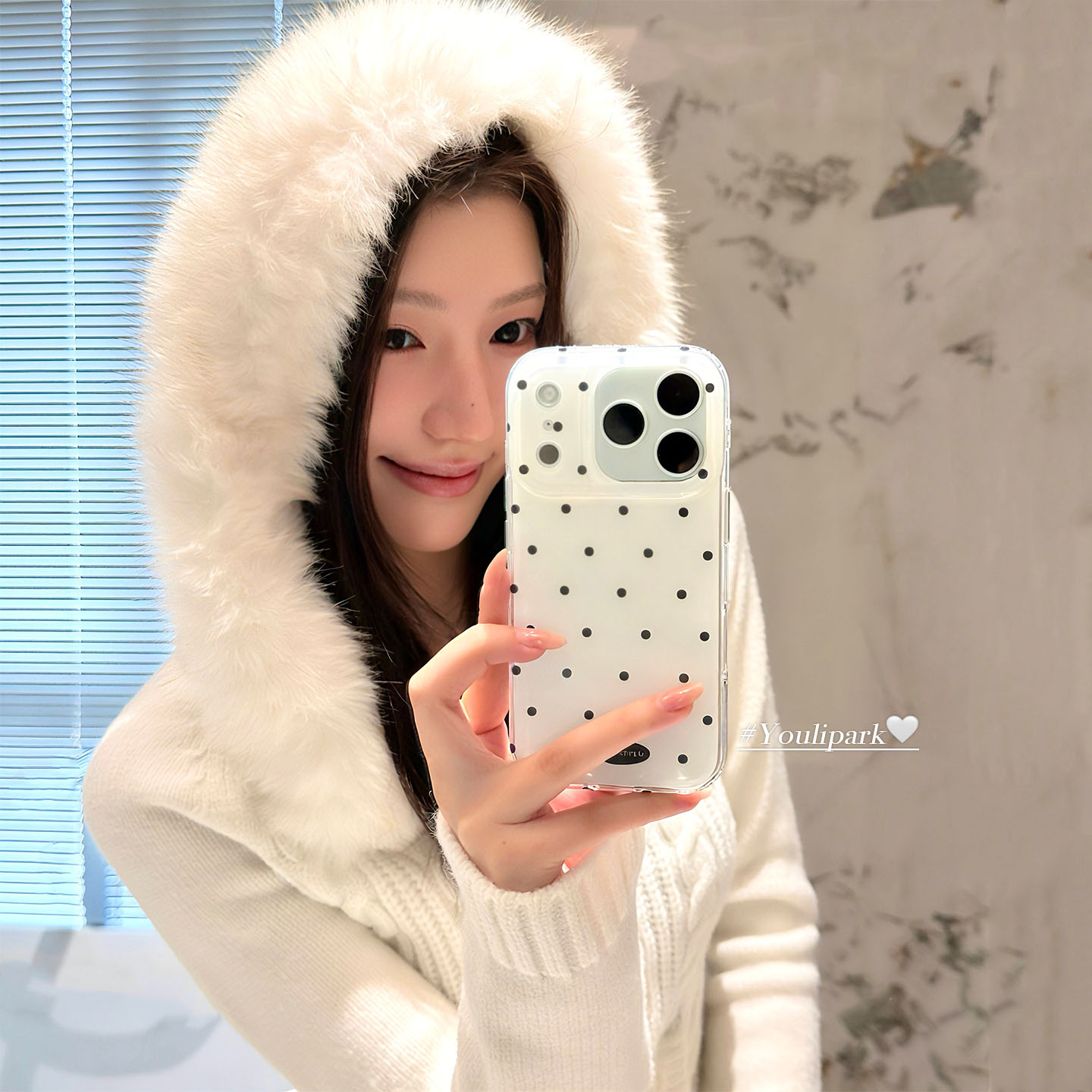 小众秋冬简约时髦波点苹果手机壳