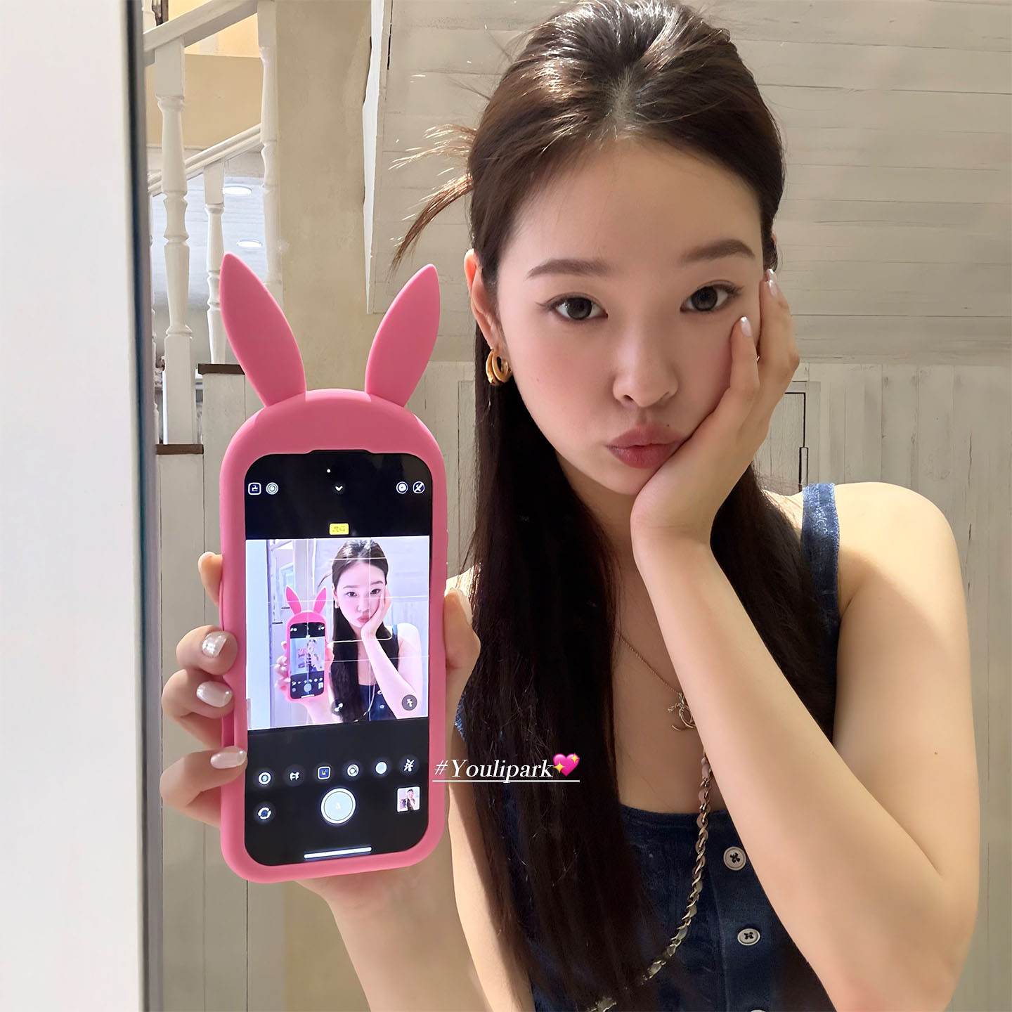 可爱硅胶立体兔耳朵苹果手机壳女