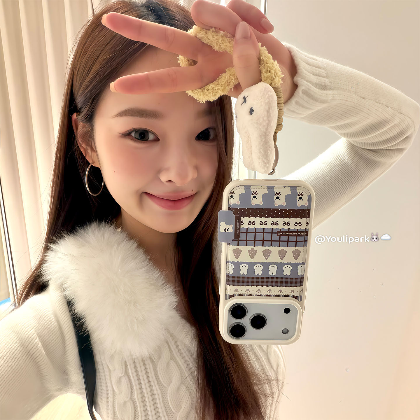 费尔岛拼接米菲兔小狗苹果手机壳