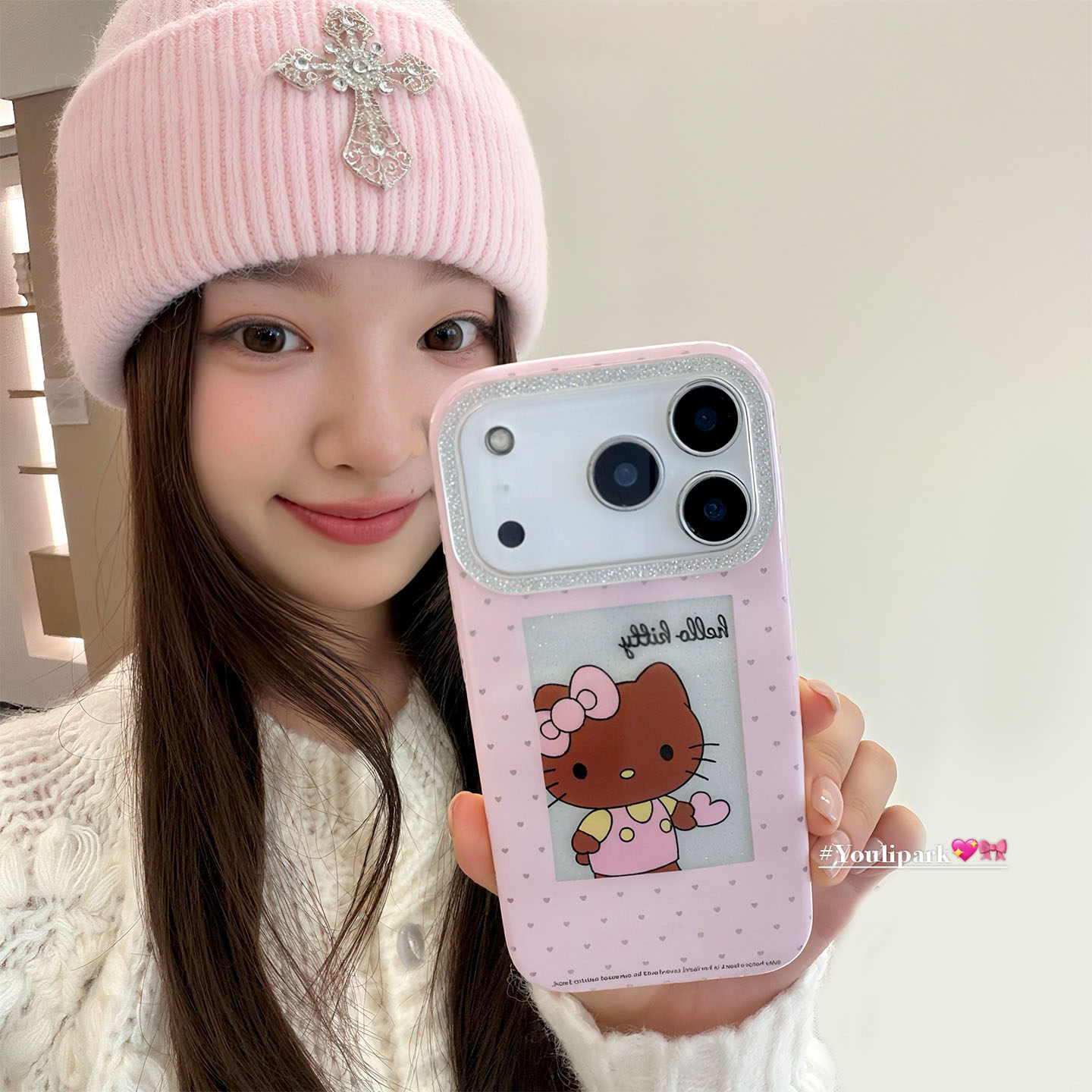 由里公园ins韩系甜美少女慕斯粉波点猫咪17适用17pro苹果17ProMax手机壳iPhone16全包14新款16Promax保护套13,3C数码配件,手机保护套/壳,淘宝优惠券,粉丝福利购,淘宝优惠卷