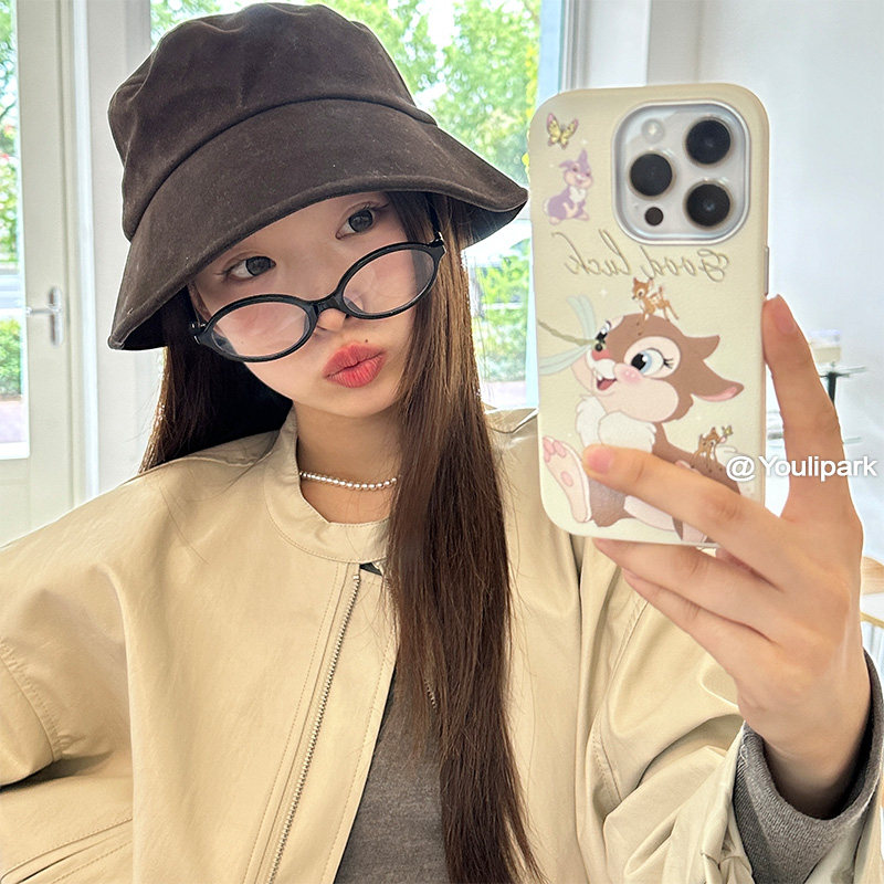 由里公园ins韩系少女卡通可爱小鹿兔子15适用17pro苹果16ProMax手机壳iPhone16全包17软17Promax防摔保护套13,3C数码配件,手机保护套/壳,淘宝优惠券,粉丝福利购,淘宝优惠卷