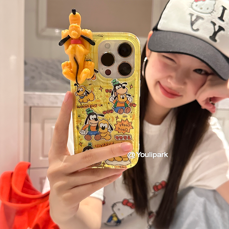 苹果手机壳卡通可爱立体趴趴小狗