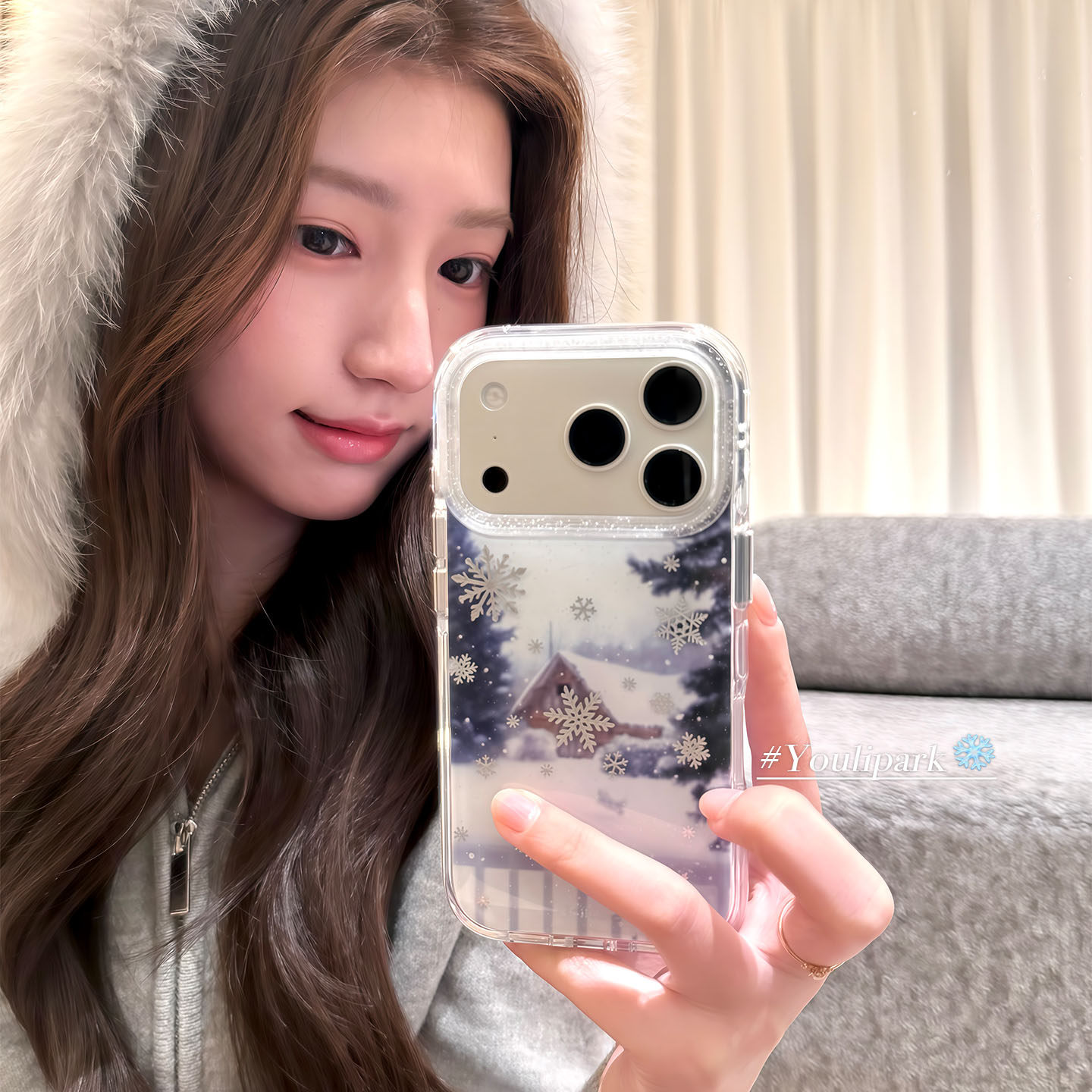 由里公园ins冬日唯美氛围感立体雪花小屋17适用17pro苹果17ProMax手机壳iPhone16全包14新款16Promax保护套女,3C数码配件,手机保护套/壳,淘宝优惠券,粉丝福利购,淘宝优惠卷