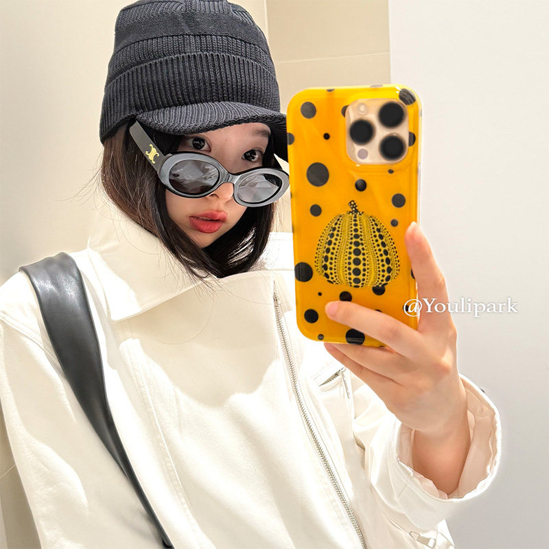 由里公园ins小众艺术草间弥生波点南瓜15适用16pro苹果16ProMax手机壳iPhone16全包12新款14Promax保护套13女,3C数码配件,手机保护套/壳,淘宝优惠券,粉丝福利购,淘宝优惠卷
