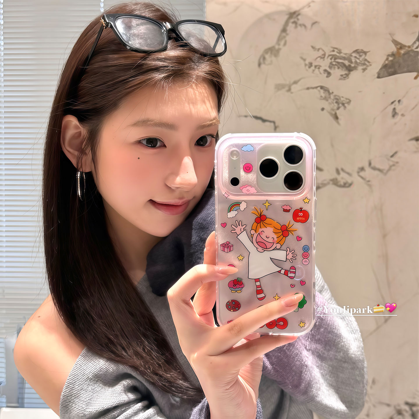 由里公园ins韩系可爱俏皮甜品coco酱女孩17适用17pro苹果17ProMax手机壳iPhone16全包14新款16Promax保护套13