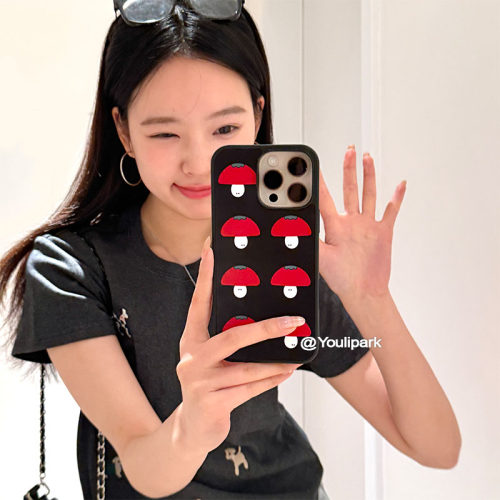 小众个性时髦少女蘑菇苹果手机壳