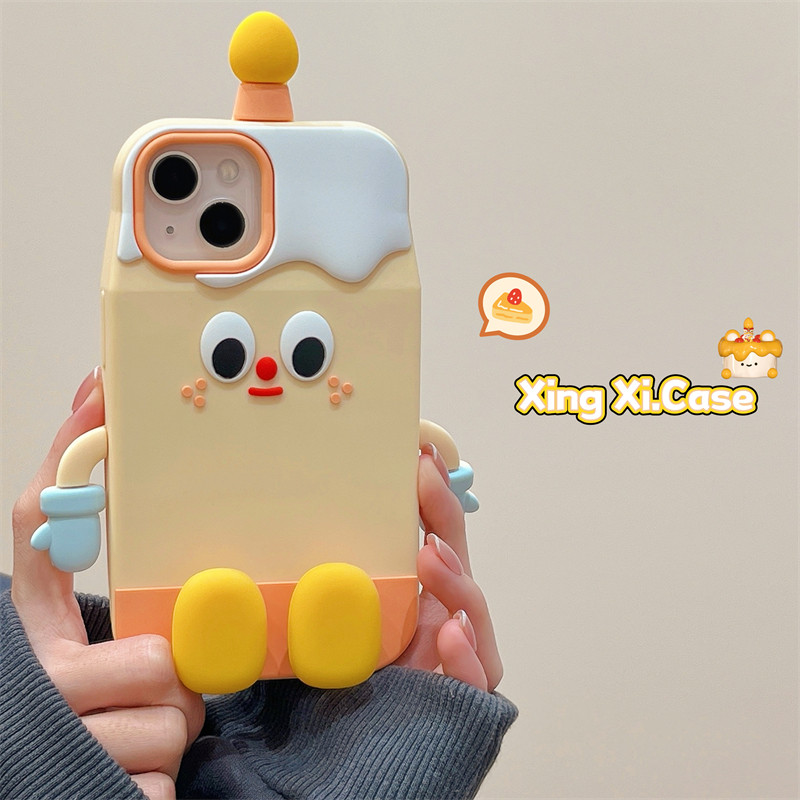 日韩可爱黄色表情卡通适用iphone15promax手机壳苹果14新款13pro保护套12女款11创意14pro立体全包硅胶软壳13