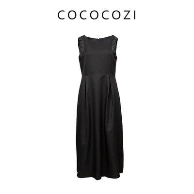 【汤曼妮粉丝专享】COCOCOZI新款无袖连衣裙女礼服裙