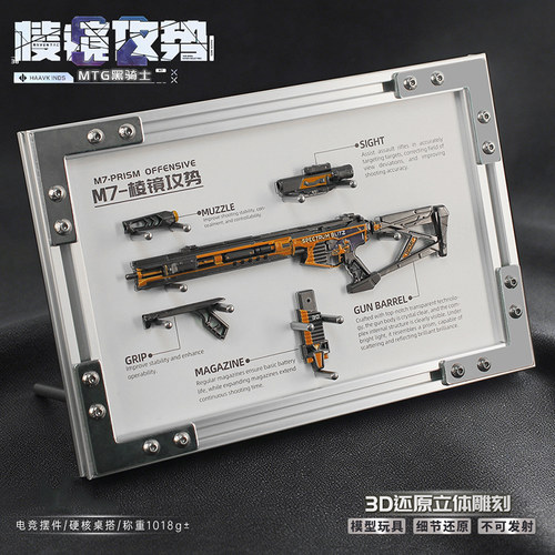 24cm可拆卸M7棱镜攻势S2-MTG黑骑士三角洲周边玩具模型相框摆件