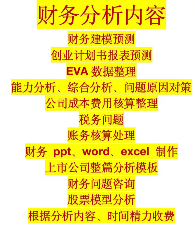 代查行业均值，EVA财务数据，财务报表分析，数据查询整理