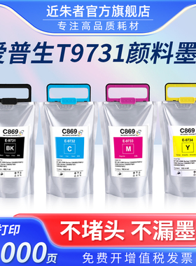 近朱者 适用爱普生T9731-T9734墨袋WF-C869RA PX-S7070S/PX-M7070FX 大幅面打印机墨盒T9741-T9744颜料墨水