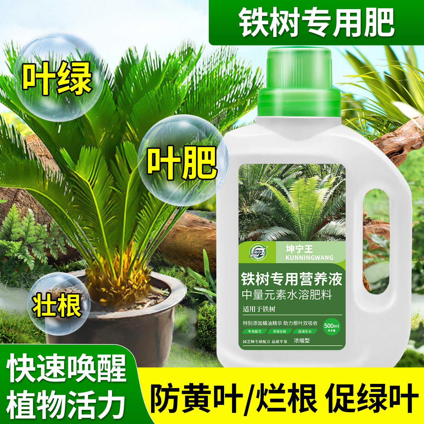铁树专用植物营养液专治黄叶枯叶防烂根家用室内盆栽专用绿植肥料