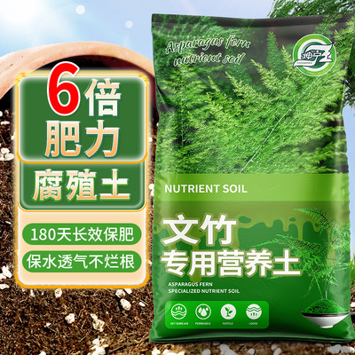 文竹专用土营养土家用阳台盆栽种植土壤养文竹专用进口有机腐殖土