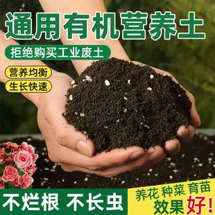 花土营养土通用型有机家用盆栽多肉种花种菜专用土壤种植养花泥土