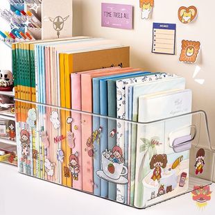 写字台上放的书架桌面收纳亚克力书架置物架书立架子收纳盒学生
