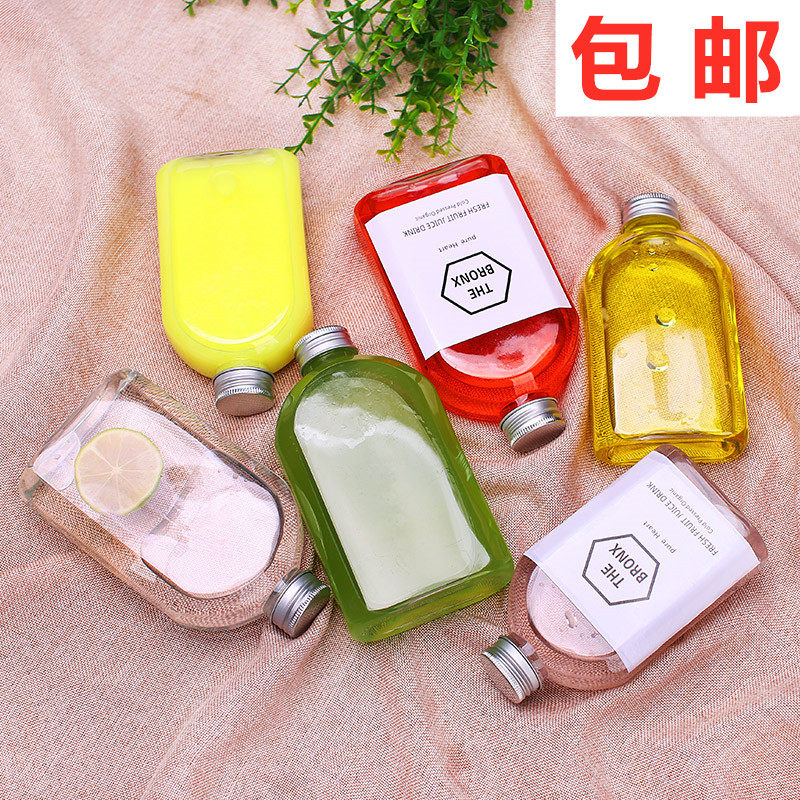 一次性塑料饮料瓶 250ml 酒瓶 创意包装瓶 扁方型瓶 ins果汁杯外|ruв категории посуда, одноразовые таблица поставок, пластиковый стаканчик - от Buy2taobao.com для оказания профессиональной услуги покупки агента Taobao
