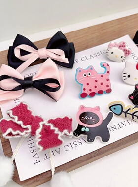 鞋花鞋扣鞋配饰毛球毛绒蝴蝶结运动鞋鞋带装饰鱼骨猫咪卡通装饰扣