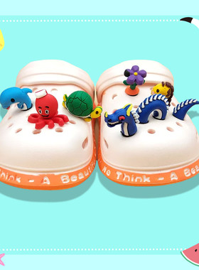 新款适配crocs洞洞鞋鞋花鞋扣3D立体卡通配饰可爱鞋上装饰品可拆