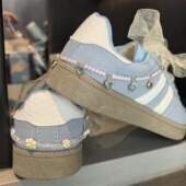 芭蕾鞋 链老爹鞋 爱心链条高级感后跟链 流苏雏菊水晶花朵珍珠鞋 新款