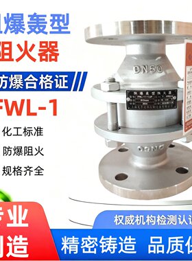 FWL-1阻爆轰型阻火器 爆轰阻火器 氢气沼气天然气双向阻火器