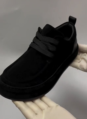 50890休闲板鞋新款男士鞋透气加绒韩版磨砂皮芒果头休闲男皮鞋男