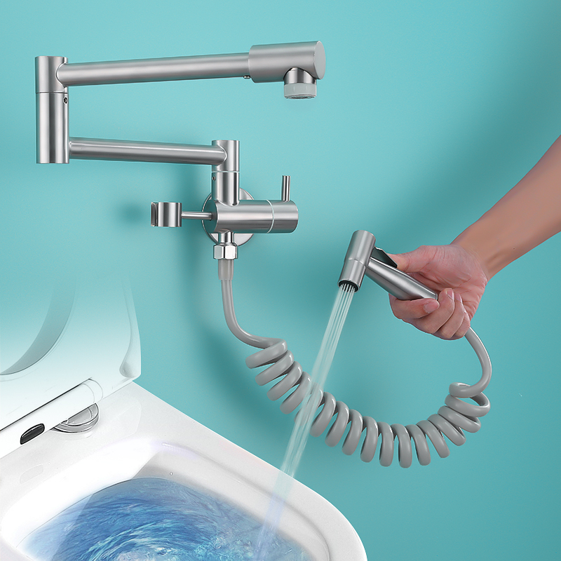 居典拖把池水龙头304不锈钢折叠